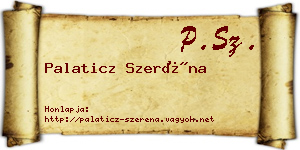 Palaticz Szeréna névjegykártya